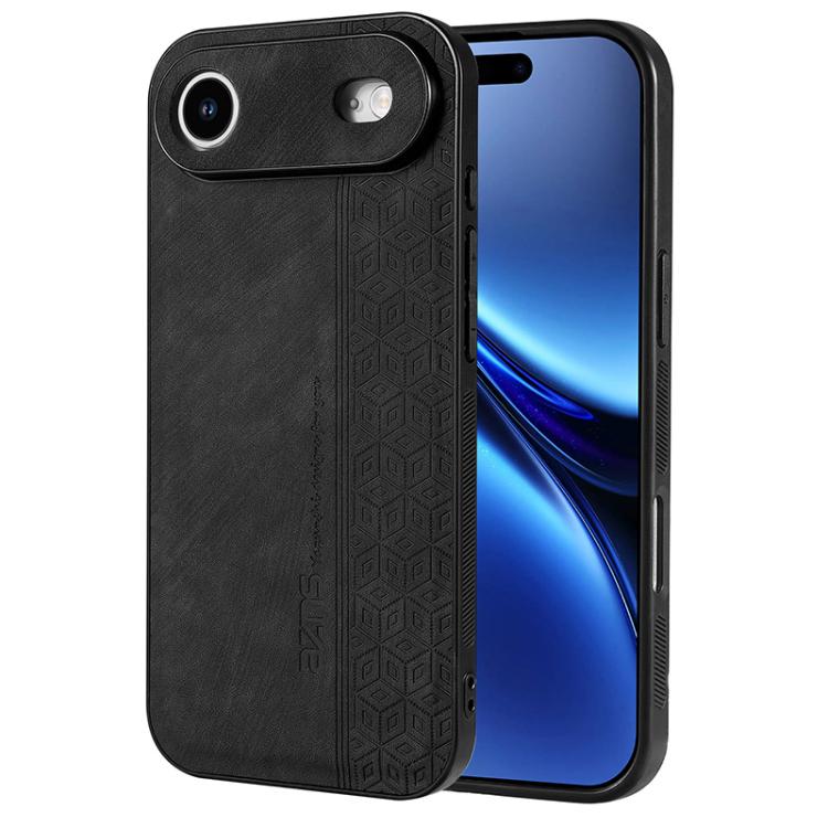 For iPhone Air AZNS 3D Embossed Skin Feel Phone Case(Black)