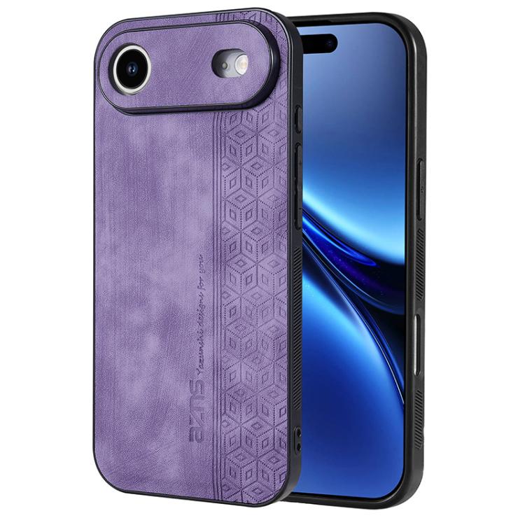 For iPhone Air AZNS 3D Embossed Skin Feel Phone Case(Purple)