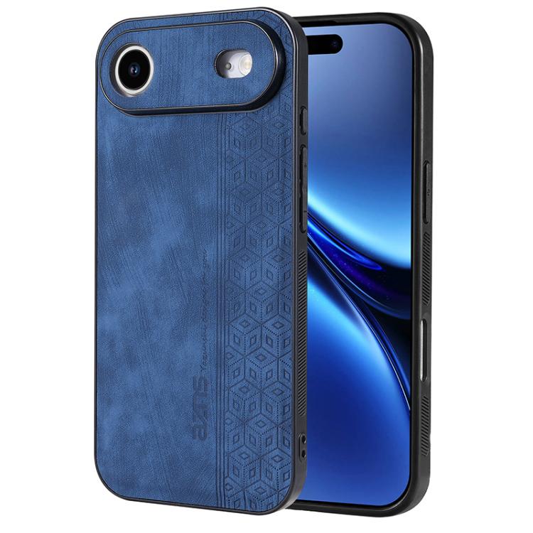 For iPhone Air AZNS 3D Embossed Skin Feel Phone Case(Sapphire Blue)