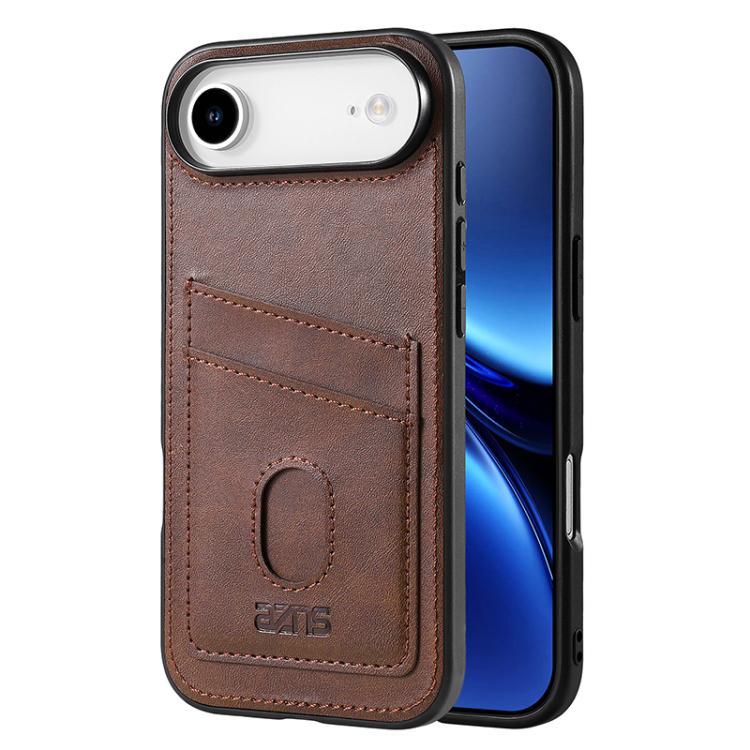 For iPhone Air AZNS K1 Series Card Slot Business Phone Case(Brown)