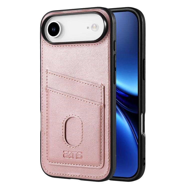 For iPhone Air AZNS K1 Series Card Slot Business Phone Case(Pink)