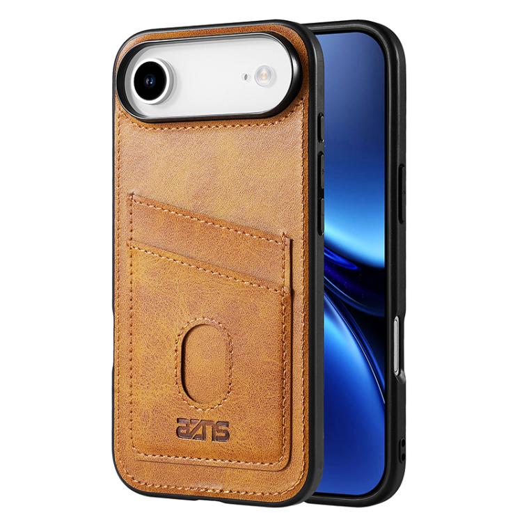 For iPhone Air AZNS K1 Series Card Slot Business Phone Case(Yellow)