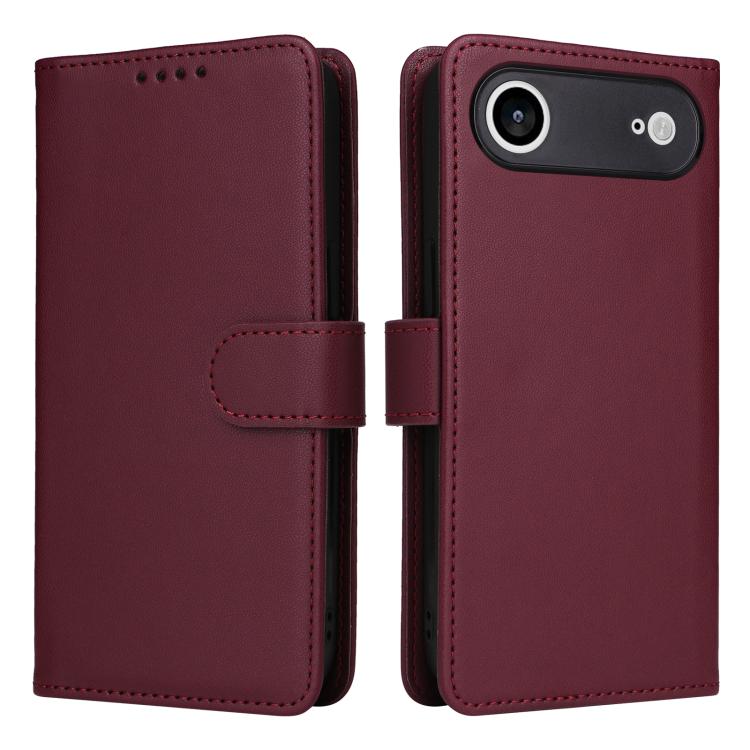 For iPhone Air BETOPNICE BN-005 2 in 1 Detachable Imitate Genuine Leather Phone Case(Wine Red)