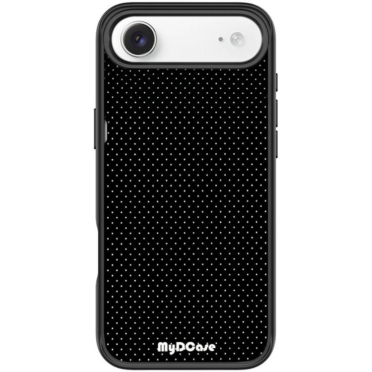 For iPhone Air Black Dots Pattern Magnetic Phone Case(Black)