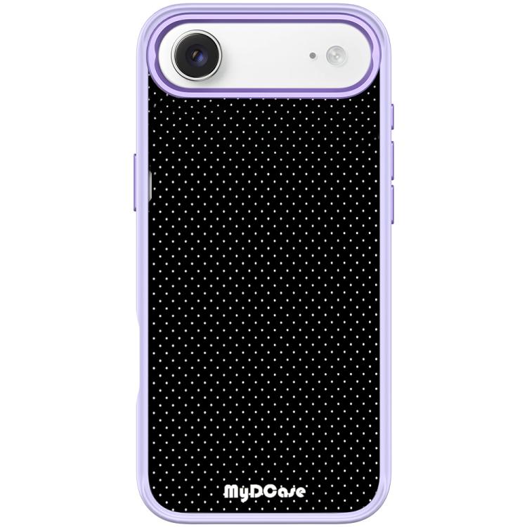 For iPhone Air Black Dots Pattern Magnetic Phone Case(Light Purple)