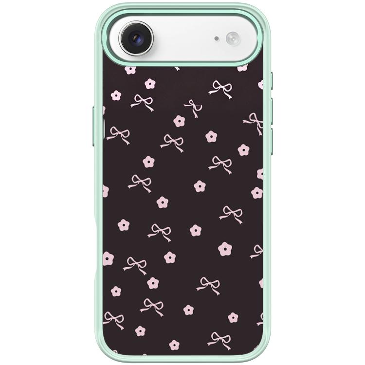 For iPhone Air Bow Flower Pattern Magnetic Phone Case(Light Green)
