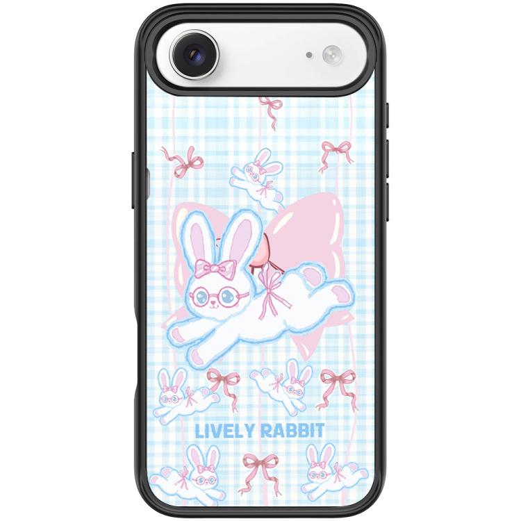 For iPhone Air Bow Rabbit Pattern Magnetic Phone Case(Black)
