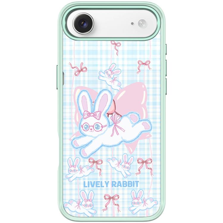 For iPhone Air Bow Rabbit Pattern Magnetic Phone Case(Light Green)