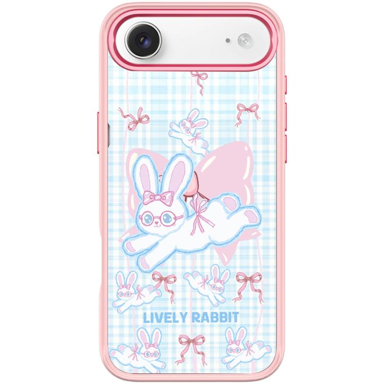 For iPhone Air Bow Rabbit Pattern Magnetic Phone Case(Pink)