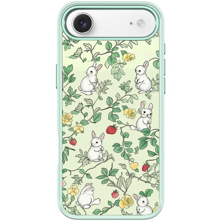 For iPhone Air Branch Rabbit Pattern Magnetic Phone Case(Light Green)