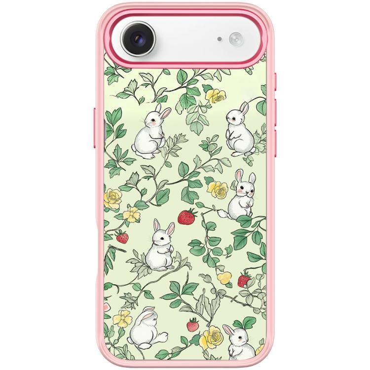 For iPhone Air Branch Rabbit Pattern Magnetic Phone Case(Pink)
