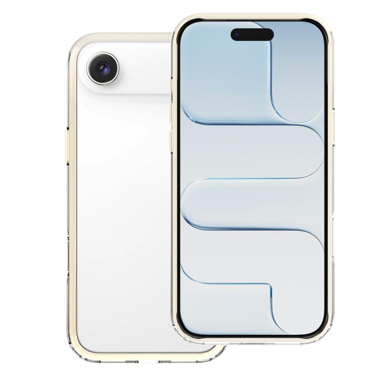 For iPhone Air Buffered TPU Hybrid PC Phone Frame with AI Camera Button(Beige)