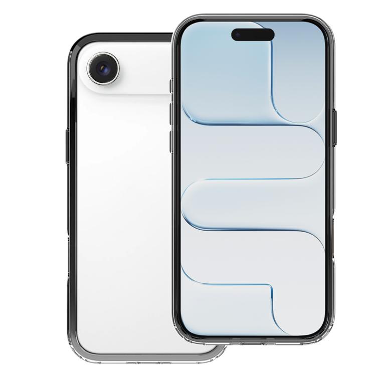 For iPhone Air Buffered TPU Hybrid PC Phone Frame with AI Camera Button(Black)