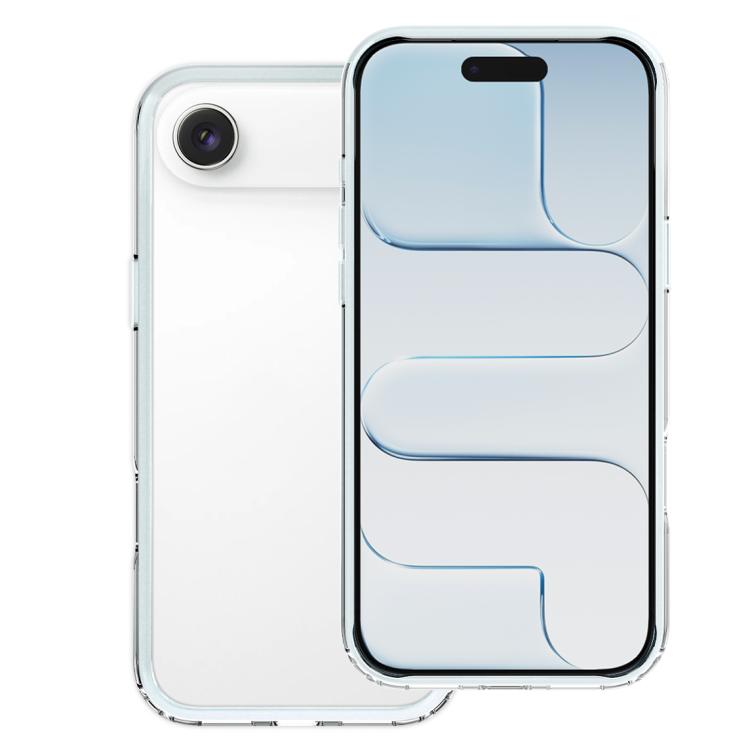 For iPhone Air Buffered TPU Hybrid PC Phone Frame with AI Camera Button(Light Blue)