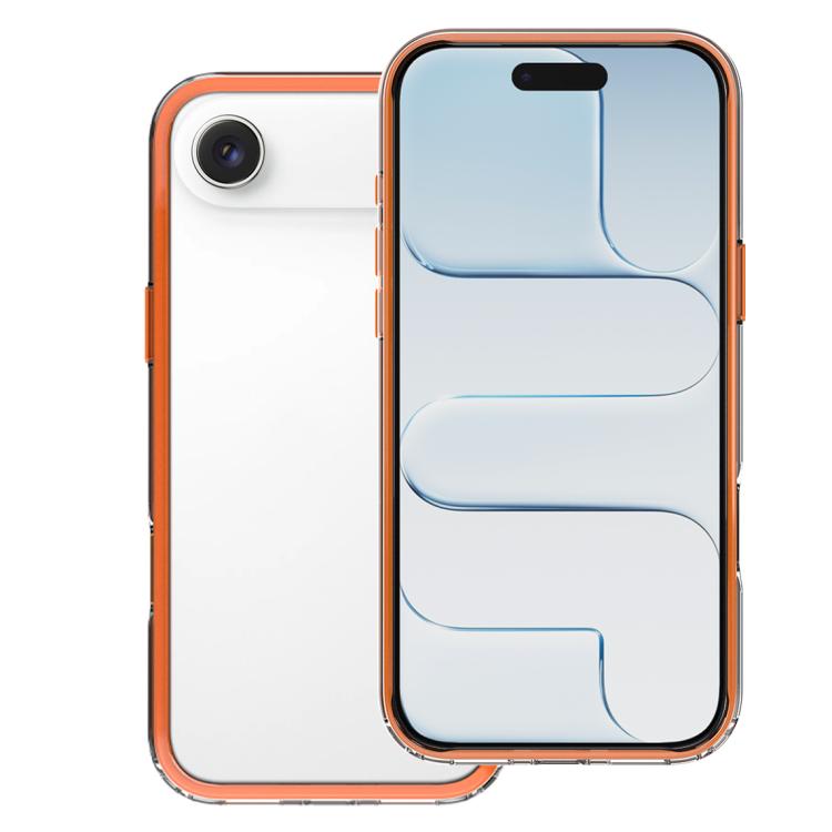 For iPhone Air Buffered TPU Hybrid PC Phone Frame with AI Camera Button(Orange)