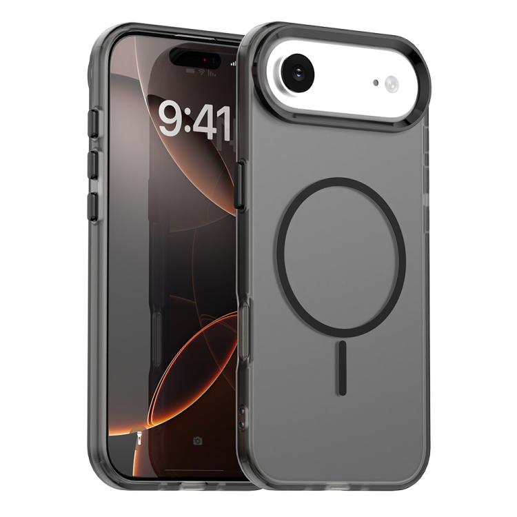 For iPhone Air Candy Fine Circle Magsafe PC Hybrid TPU Phone Case(Black)