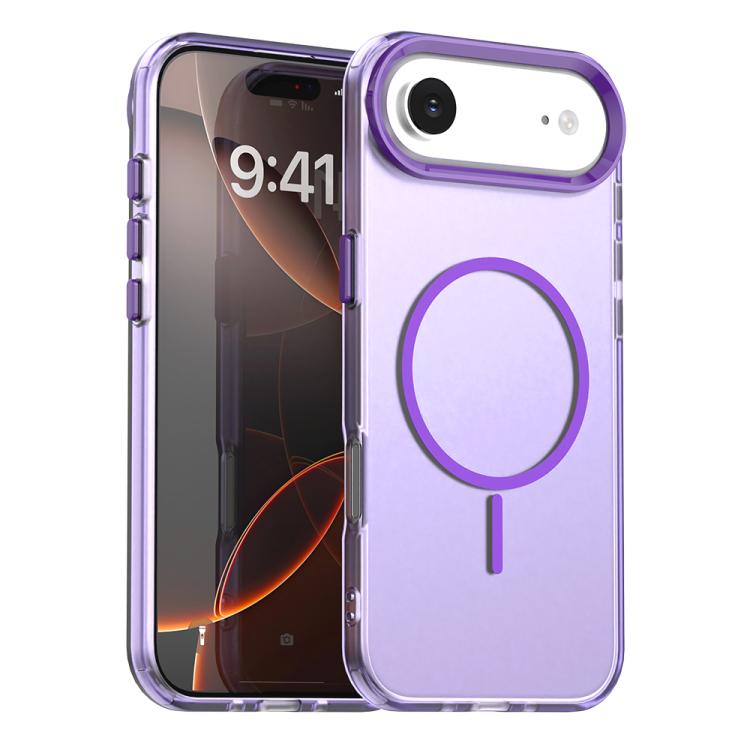 For iPhone Air Candy Fine Circle Magsafe PC Hybrid TPU Phone Case(Purple)