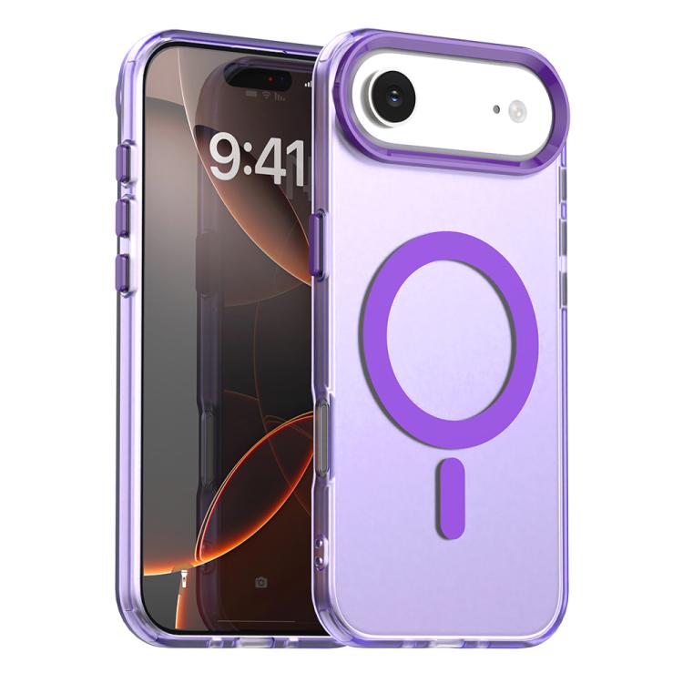 For iPhone Air Candy Magsafe PC Hybrid TPU Phone Case(Purple)