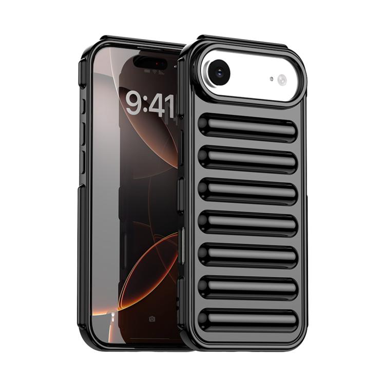 For iPhone Air Capsule Series Candy Color TPU Phone Case(Black)