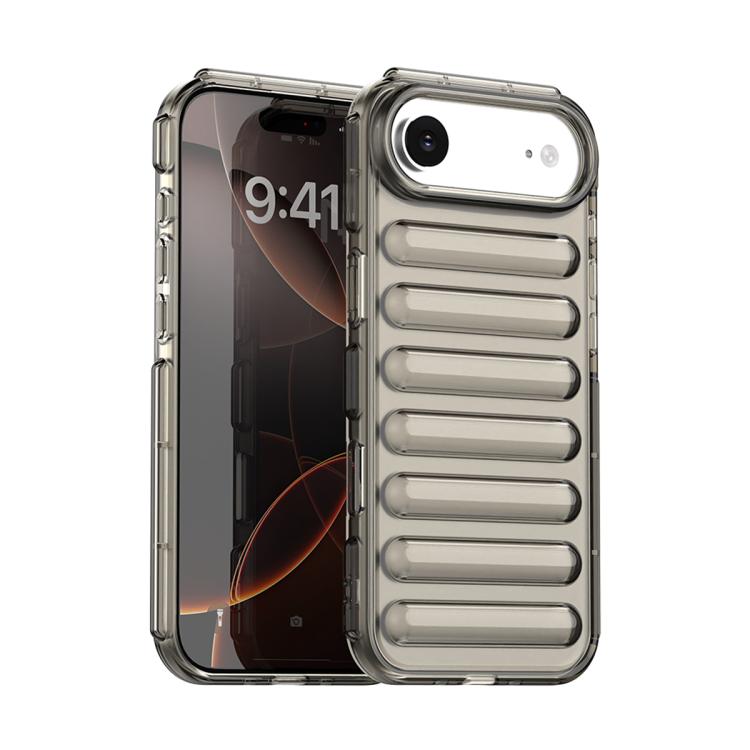 For iPhone Air Capsule Series Candy Color TPU Phone Case(Transparent Grey)