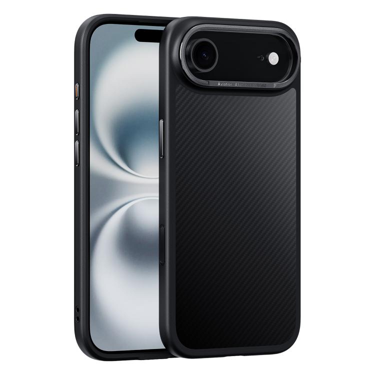 For iPhone Air Carbon Fiber Kevlar MagSafe Magnetic Phone Case(Black)