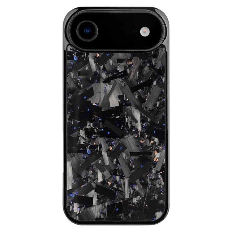 For iPhone Air Carbon Fibre PC + TPU Magnetic Phone Case(Blue Gold)