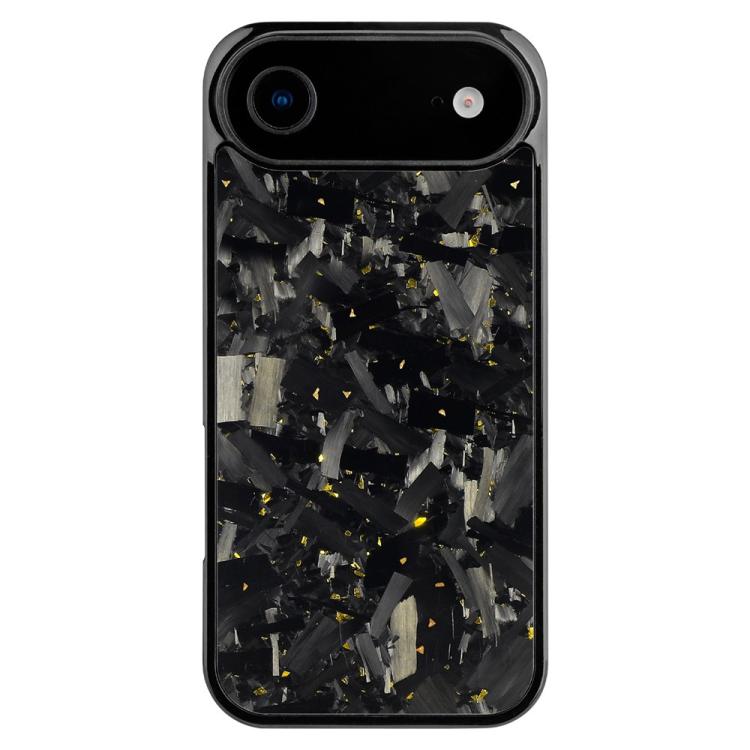 For iPhone Air Carbon Fibre PC + TPU Magnetic Phone Case(Gold)