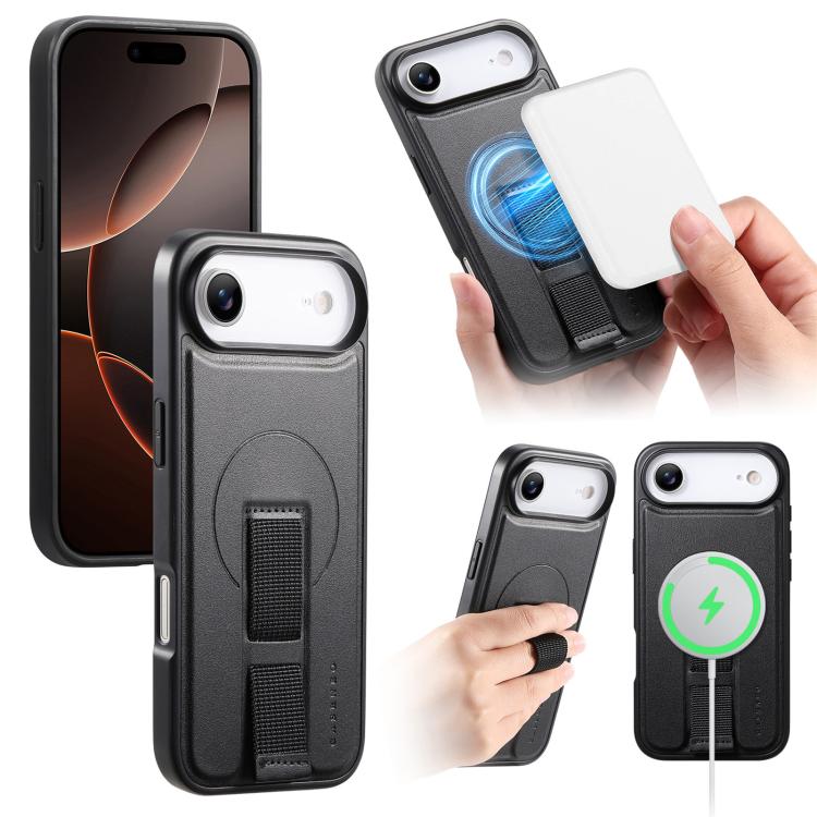 For iPhone Air CaseNeo Finger Grip Wristband MagSafe Back Phone Case(Black)