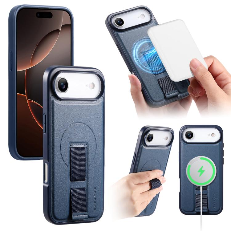 For iPhone Air CaseNeo Finger Grip Wristband MagSafe Back Phone Case(Blue)