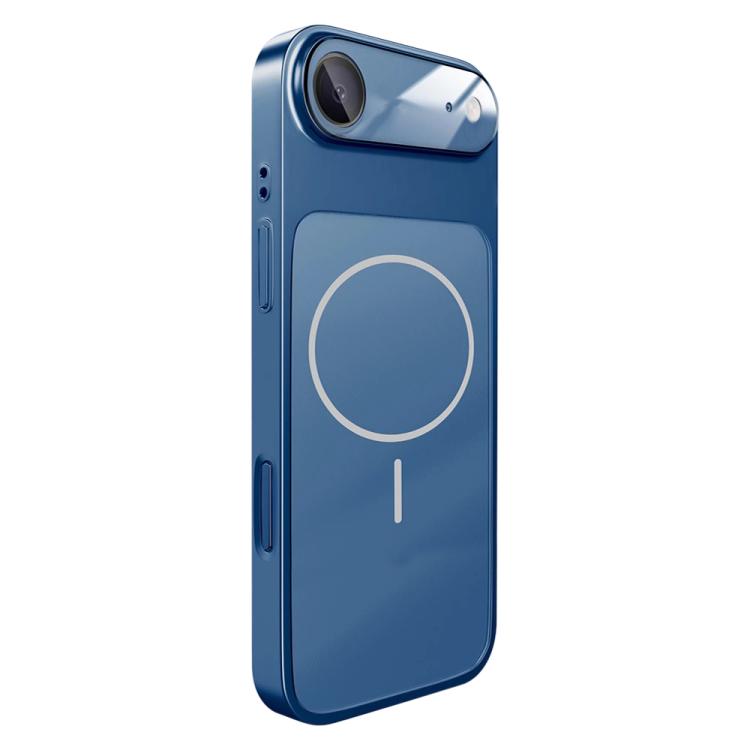For iPhone Air Change to 17 Big Lens Window Frosted MagSafe Phone Case(Blue)