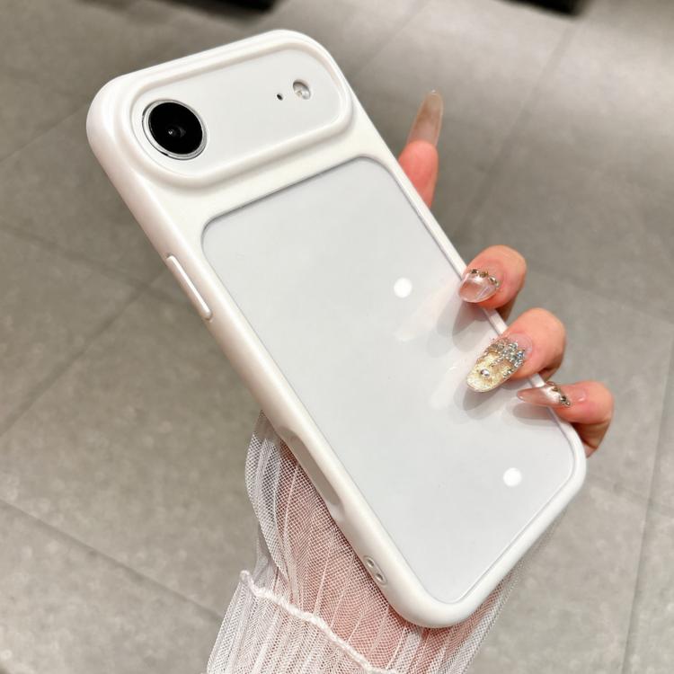 For iPhone Air Change to 17 Pro Soft Gauze Transparent Acrylic Phone Case(White)