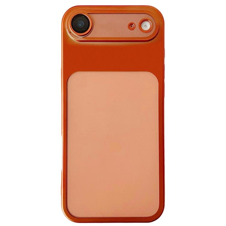 For iPhone Air Change to 17 Series Electroplated Frosted TPU Phone Case(Orange)