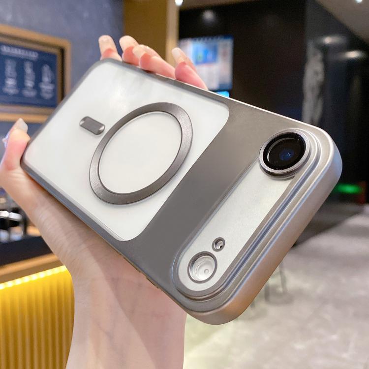 For iPhone Air Change to 17 Series Magnetic MagSafe Frosted TPU Phone Case(Grey)