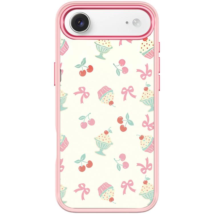 For iPhone Air Cherry Cake Pattern Magnetic Phone Case(Pink)