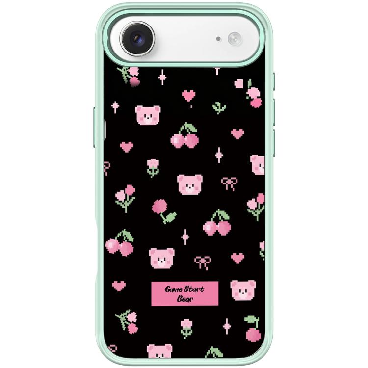 For iPhone Air Cherry Pattern Magnetic Phone Case(Light Green)