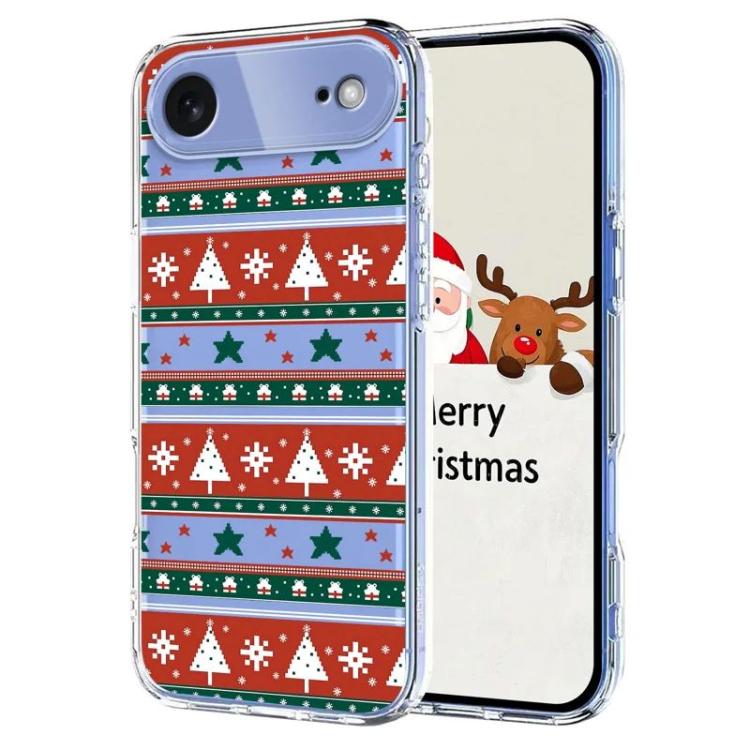 For iPhone Air Christmas-themed Printed TPU Phone Case(Christmas Ribbons)