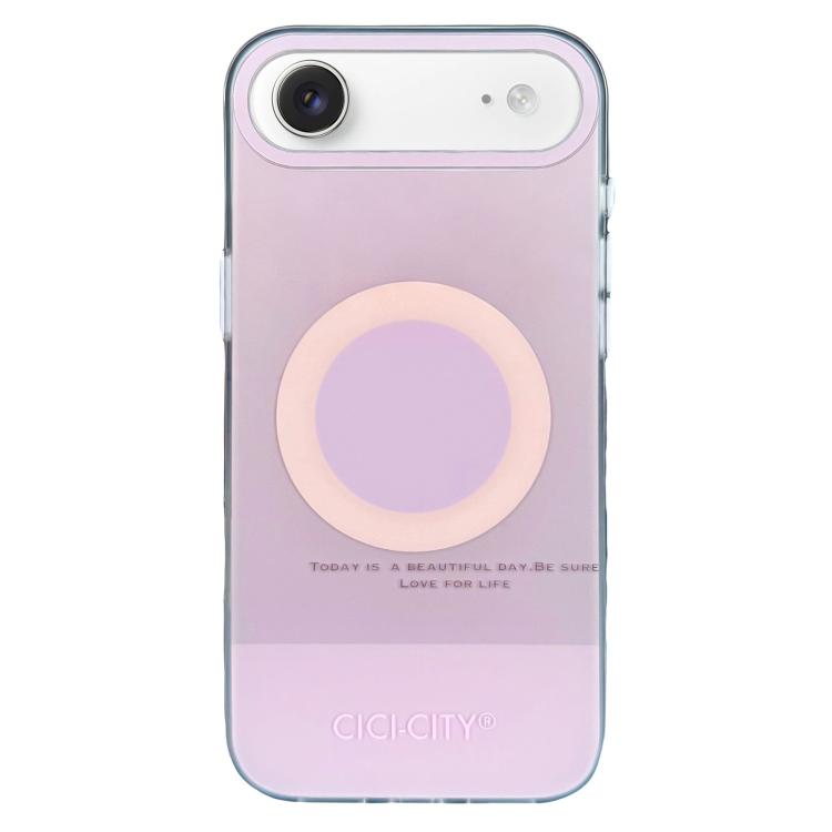 For iPhone Air CICI-CITY CH-57 Contrast Color Magnetic Skin-Feel Phone Case(Grey)