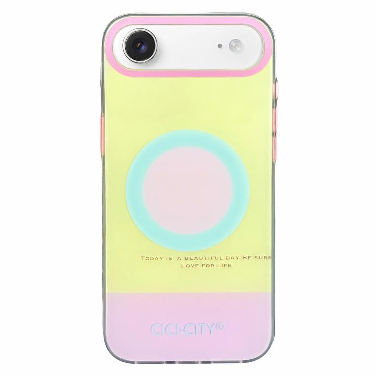 For iPhone Air CICI-CITY CH-57 Contrast Color Magnetic Skin-Feel Phone Case(Yellow)