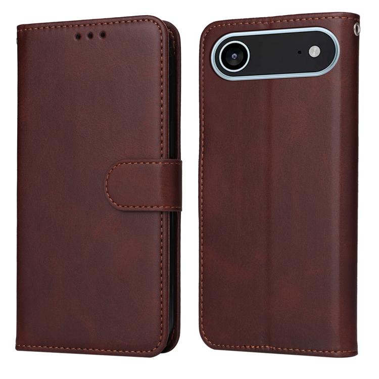 For iPhone Air Classic Calf Texture Flip Leather Phone Case(Brown)