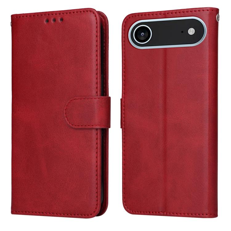 For iPhone Air Classic Calf Texture Flip Leather Phone Case(Red)