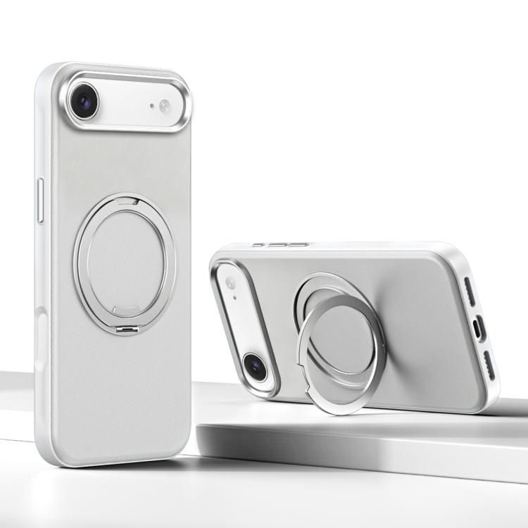 For iPhone Air Cloud Block Star Leather Series 360 Degree Rotation Holder Magnetic Phone Case(White)