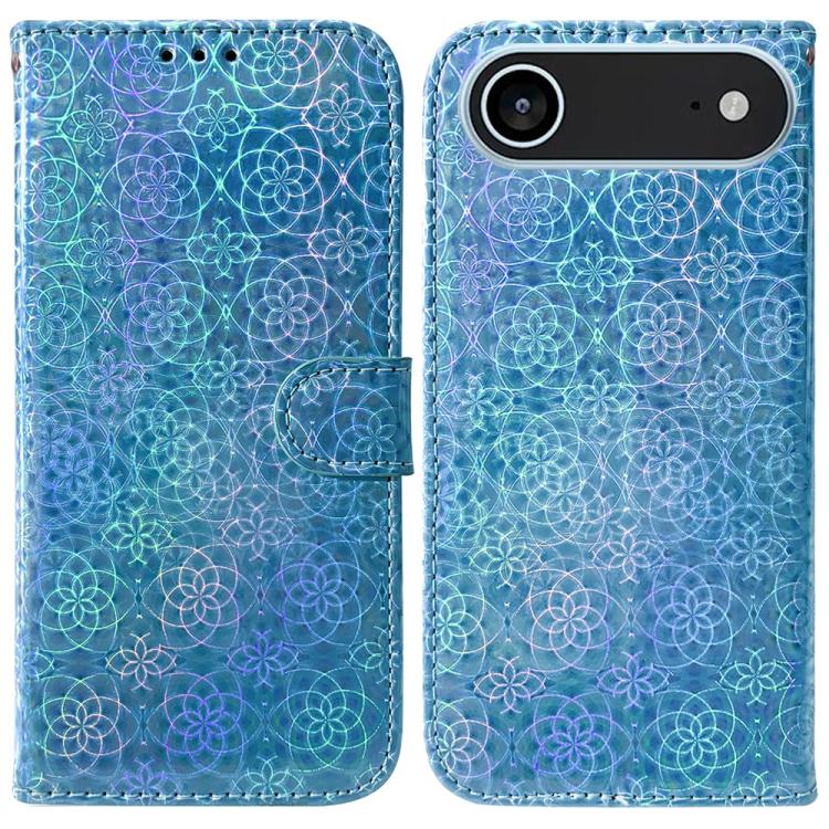 For iPhone Air Colorful Magnetic Buckle Leather Phone Case(Blue)