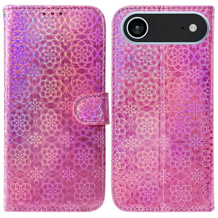 For iPhone Air Colorful Magnetic Buckle Leather Phone Case(Pink)