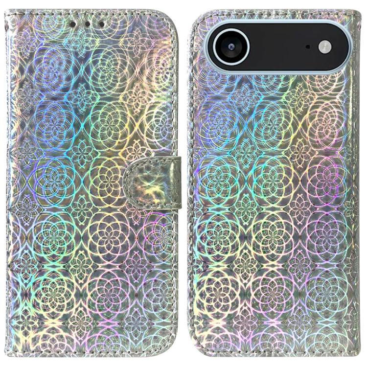 For iPhone Air Colorful Magnetic Buckle Leather Phone Case(Silver)