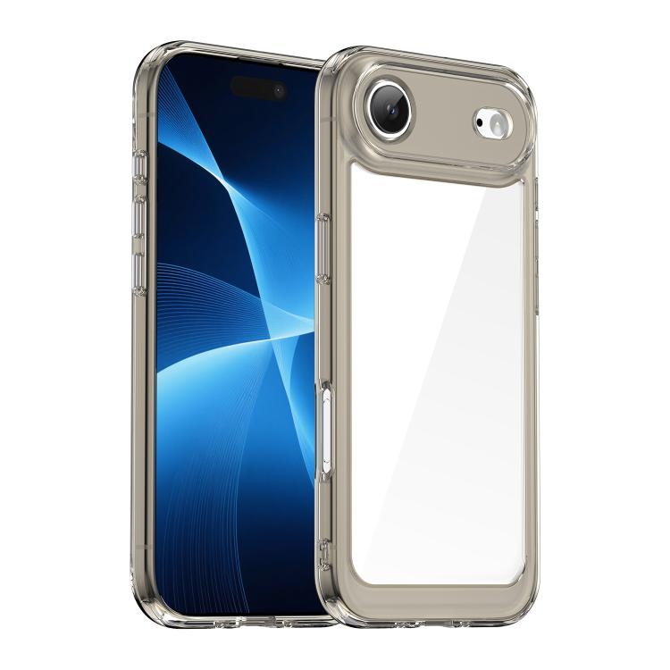 For iPhone Air Colorful Series Acrylic + TPU Phone Case(Transparent Grey)