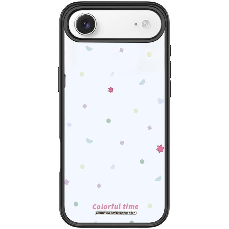 For iPhone Air Colorful Stars Pattern Magnetic Phone Case(Black)