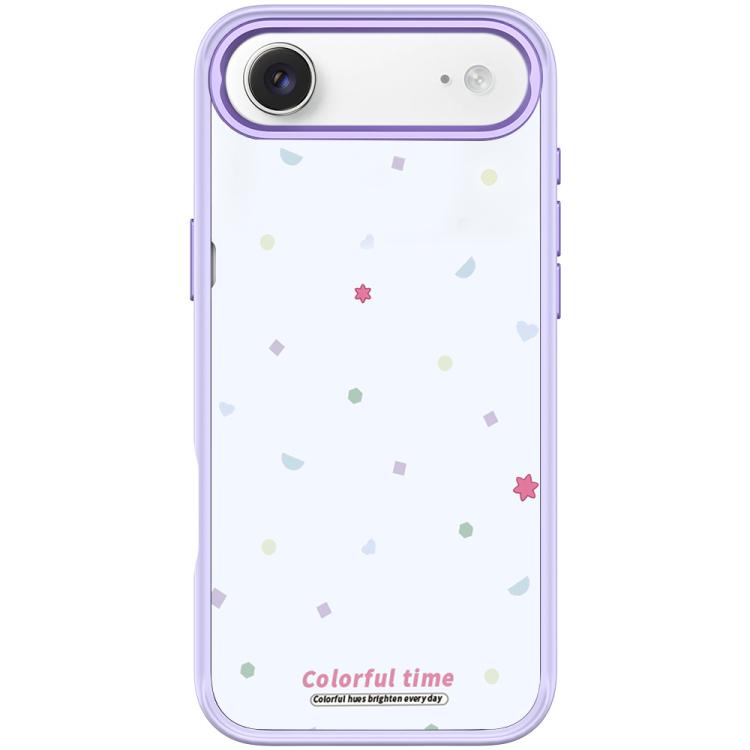 For iPhone Air Colorful Stars Pattern Magnetic Phone Case(Light Purple)