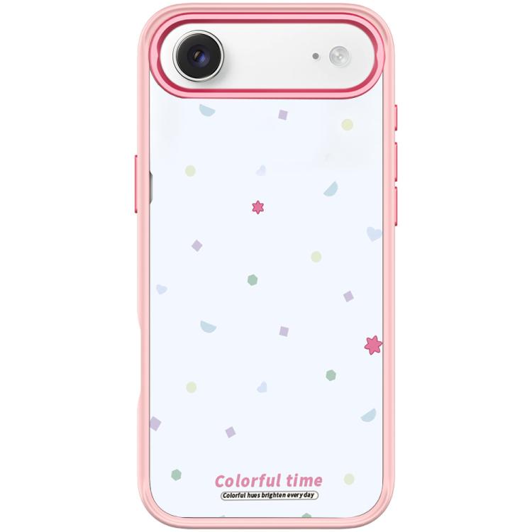 For iPhone Air Colorful Stars Pattern Magnetic Phone Case(Pink)