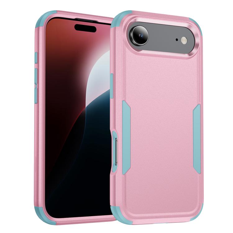 For iPhone Air Commuter Shockproof TPU + PC Phone Case(Pink+Grey Green)