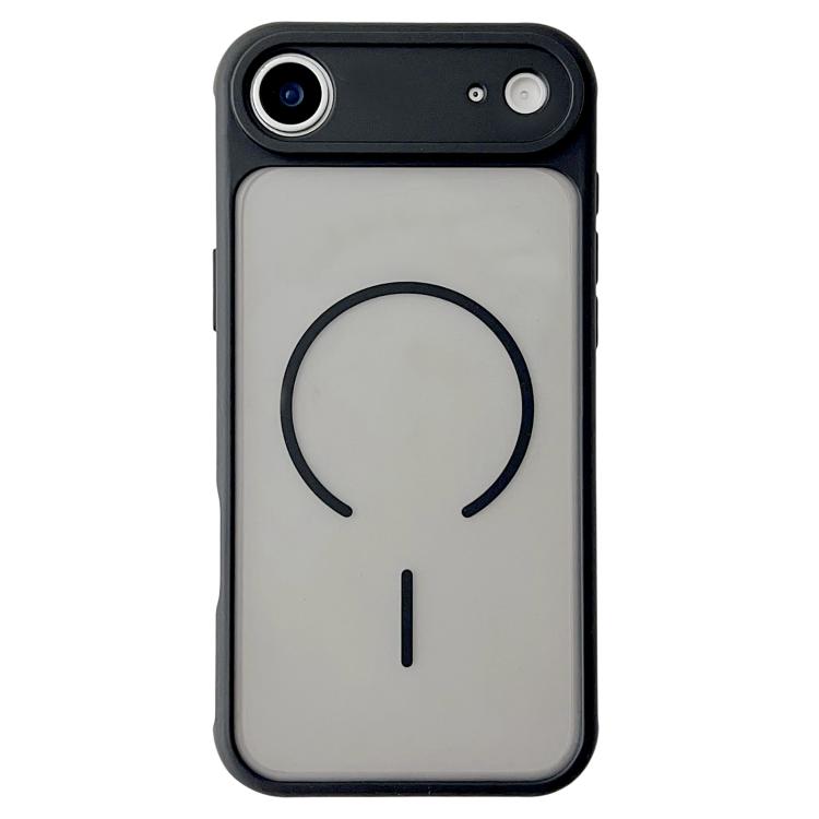 For iPhone Air Cooling Skin Feel Magnetic Phone Case(Black+Translucent Black)